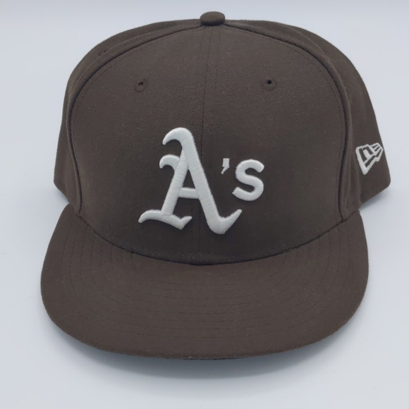 Oakland Athletics Fitted Hat Brown 